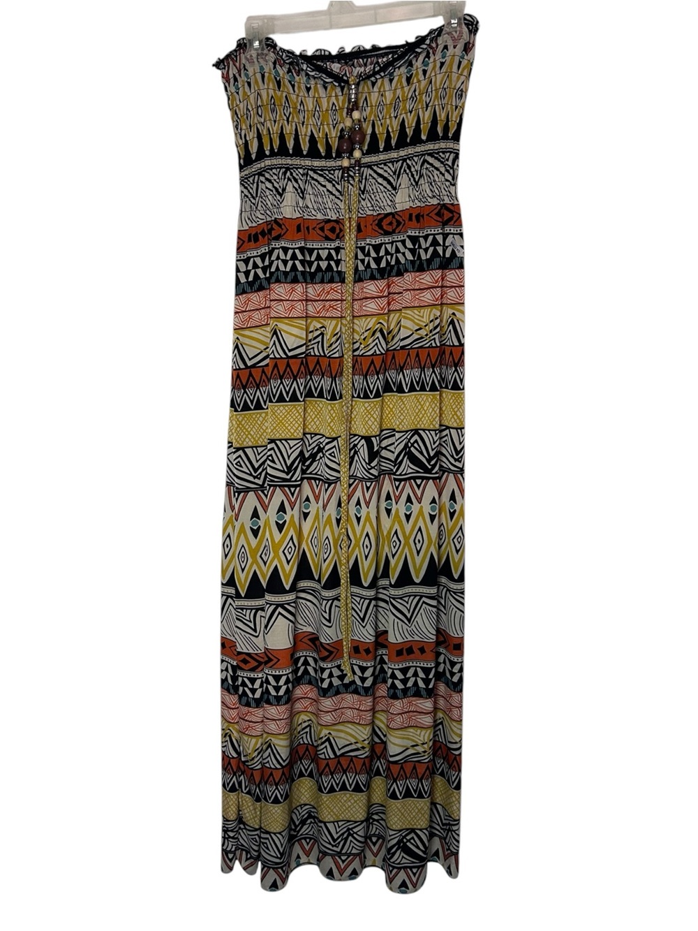 Bohemian Halter Beaded Maxi Patterned Dress